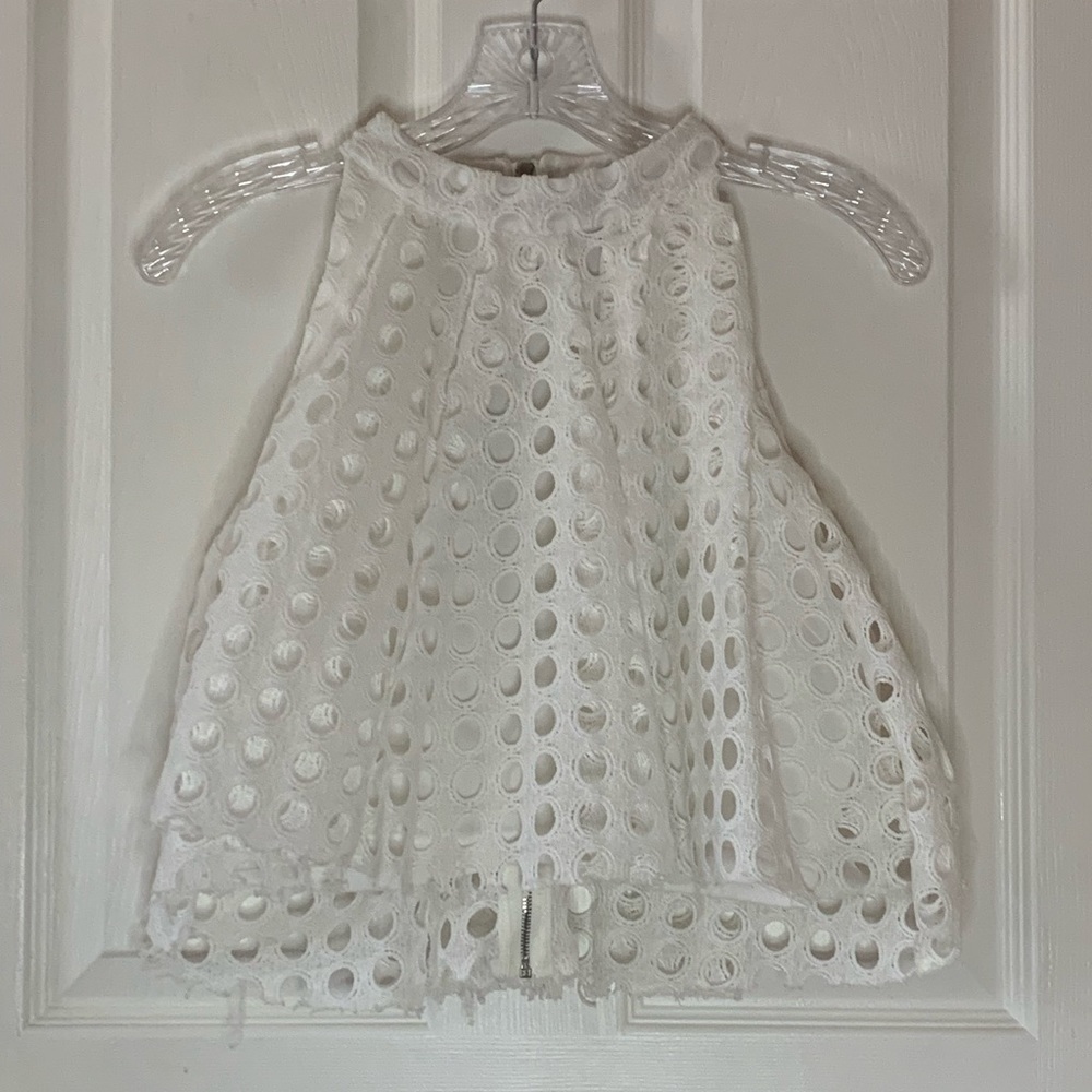 Aqua Lace Peplum Top